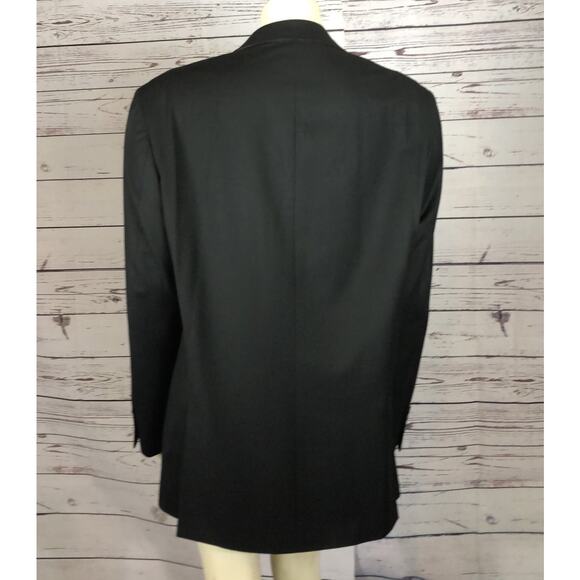 West End Blazer striped in black one button closing lined size 42 - Picture 10 of 12